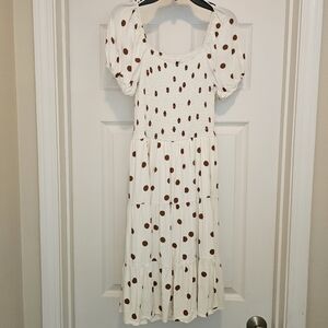 GB Girls White Puff Sleeve Sundress